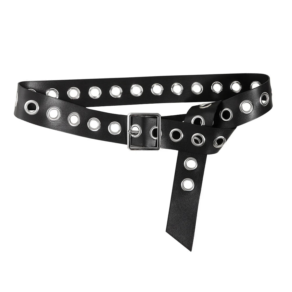 Men And Women Fashion Hollow Belt Personality Punk Style PU Soft Belt Jeans Hip Hop AccessoriesLace Triangular Hair Scarf Headband Square Headscarf Hairband Turban Bandage Bandana Headband Women Headwarp Hair Accessories (Copy)