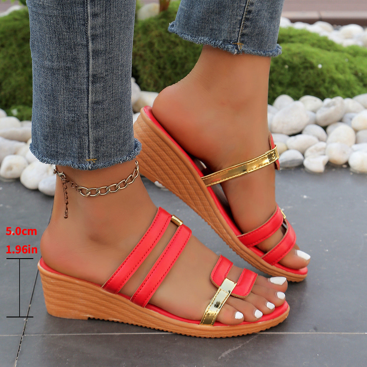 Women's Wedge Plus Size Slippers