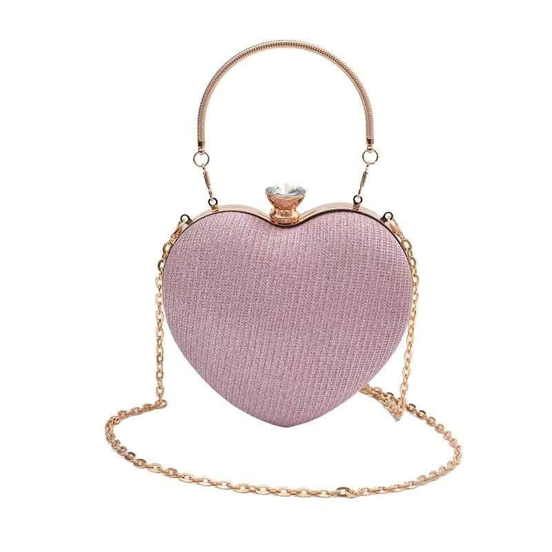 Luxury Heart Shape Evening Clutch Bag for Women