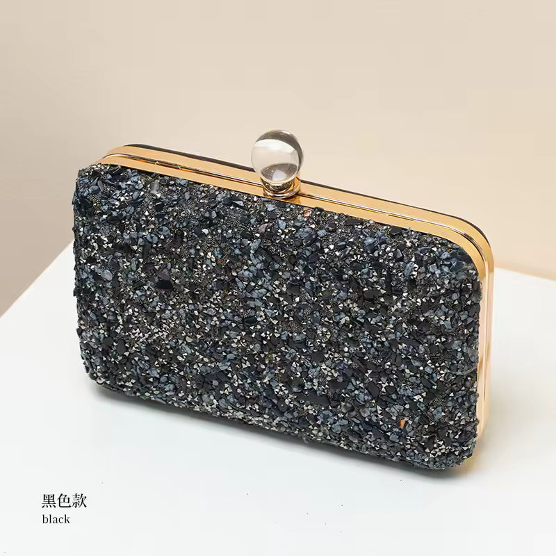 Elegant Ladies Clutch Hand Bag Women Wedding Purse Sequined Beaded Clutches Bling Evening Handbags for Party Dinner Bags