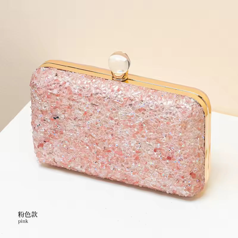 Elegant Ladies Clutch Hand Bag Women Wedding Purse Sequined Beaded Clutches Bling Evening Handbags for Party Dinner Bags