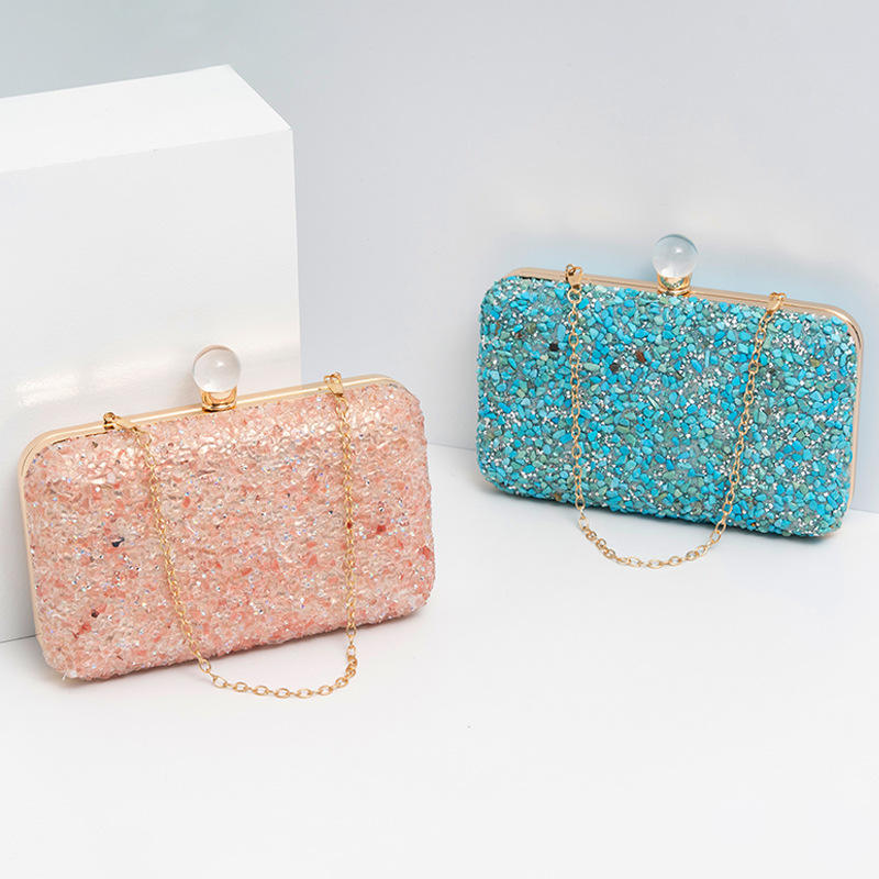 Elegant Ladies Clutch Hand Bag Women Wedding Purse Sequined Beaded Clutches Bling Evening Handbags for Party Dinner Bags