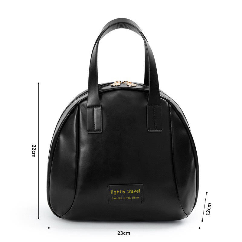Women's Waterproof Zipper Letter Large Capacity Travel PU Double Handle Fashion Professional Cosmetic Bag