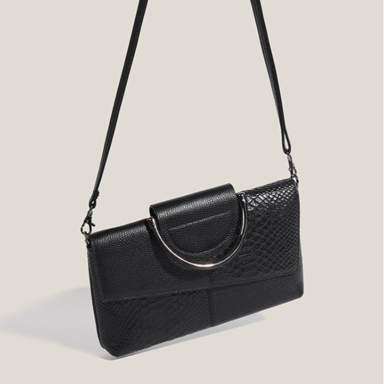 High-End Women's Snake Crocodile Pattern Clutch Bag