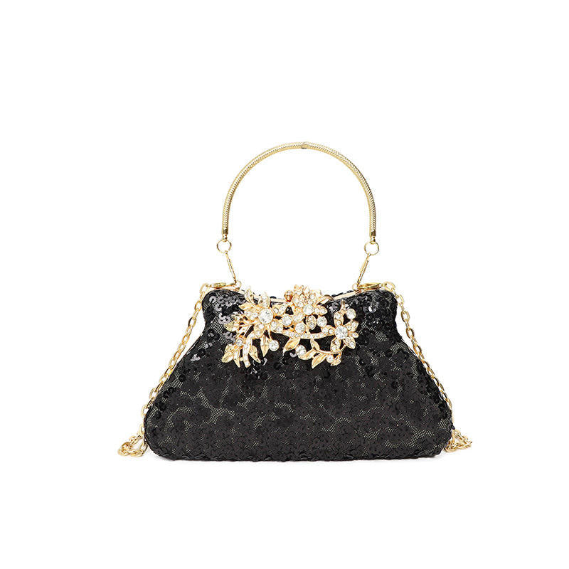 Elegant Textured Ladies Crossbody Bag Personality Female Chain Handbags Purse