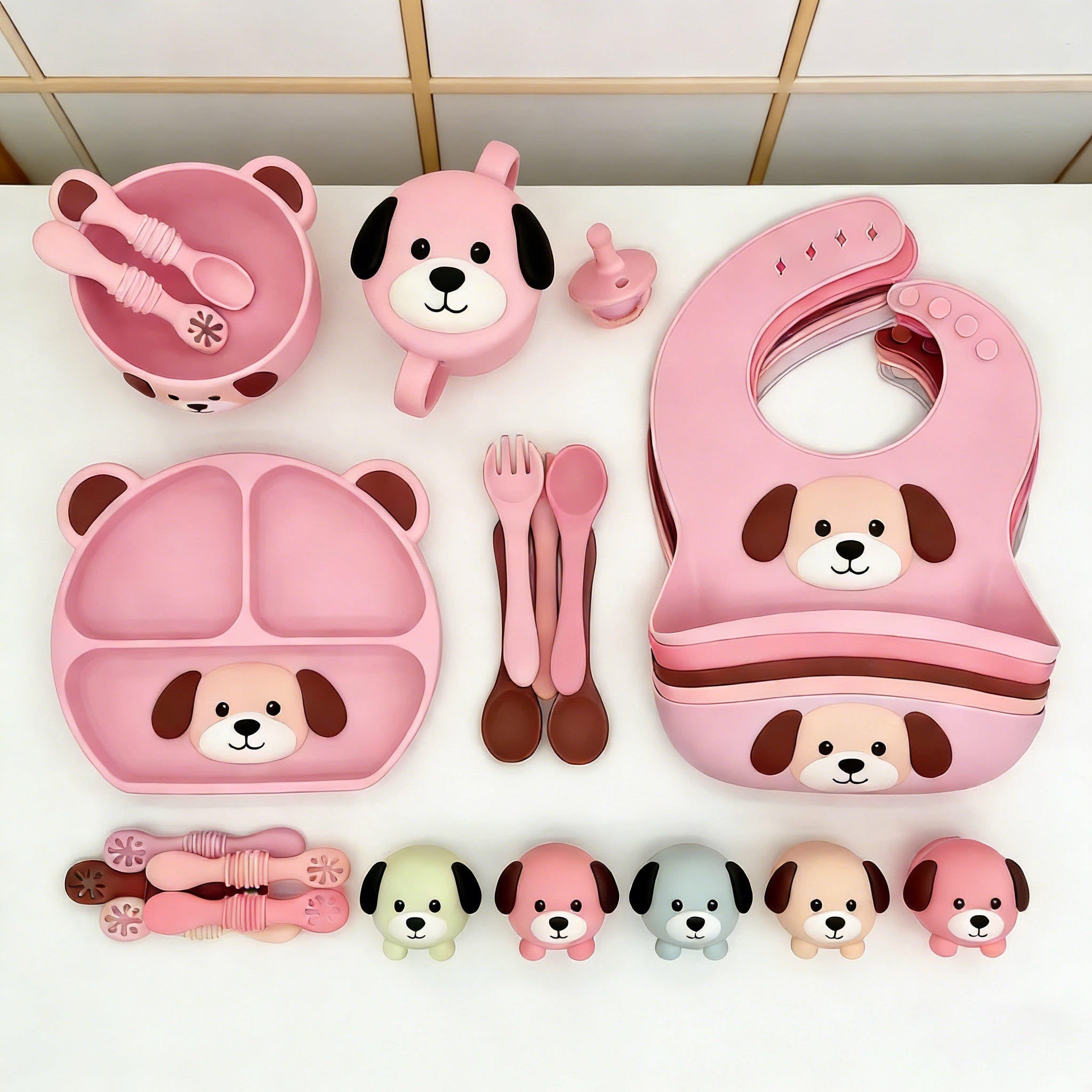 Baby Feeding Set Custom Eco Friendly Non Toxic Silicone Baby Tableware Set for Kids Dining