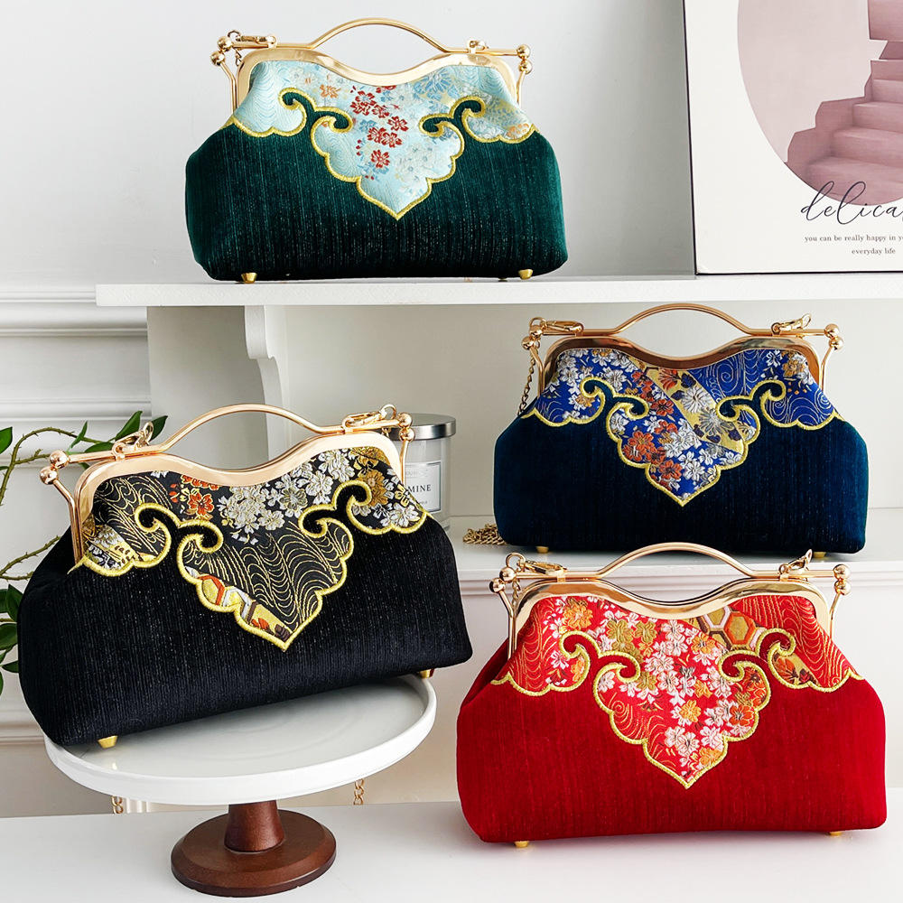 Chinese Style Cheongsam Shoulder & Crossbody Evening Bag for Women