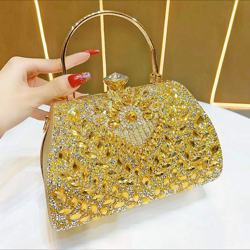 Women's Floral Polyester Clutch Cheongsam Bag High-End Luxury Evening Bag