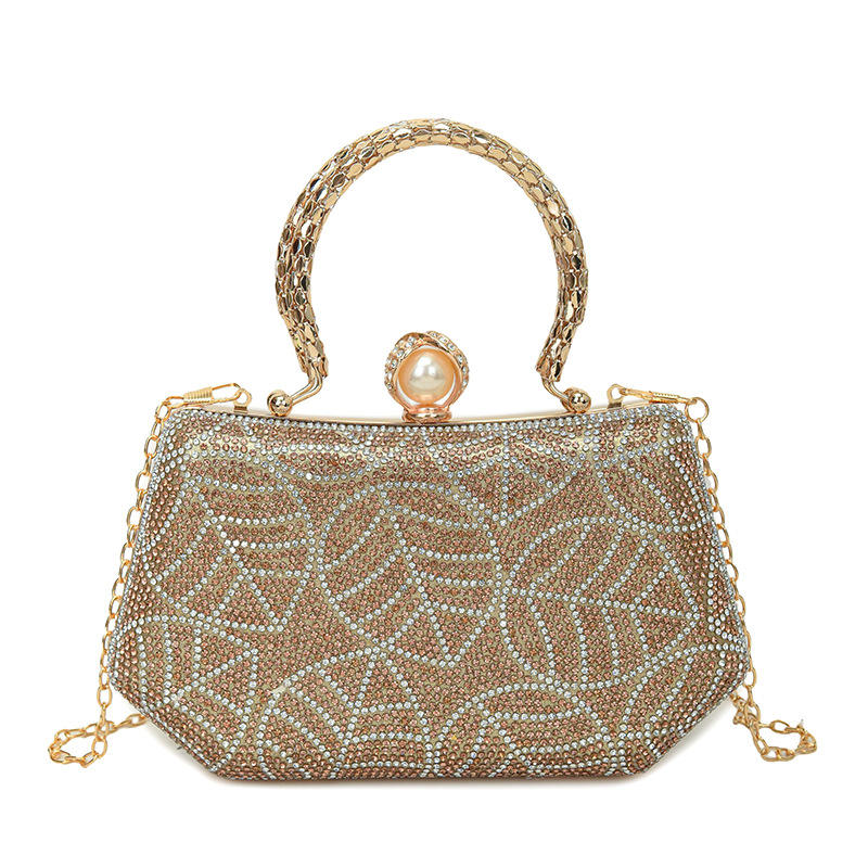 Exquisite Rhinestone Beaded Evening Clutch Bag for Women