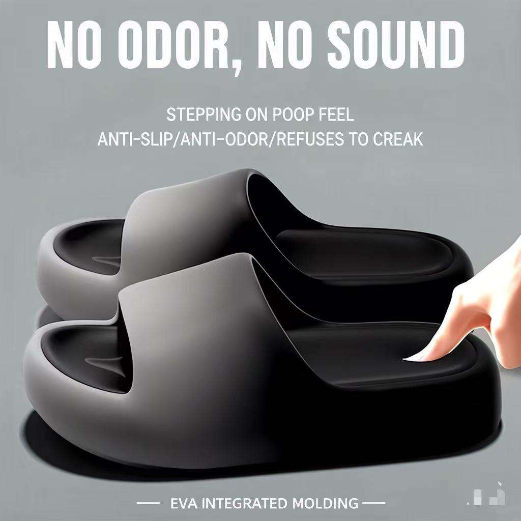 Unisex Slippers Home Indoor Bathroom Shower EVA Thick Sole Height-Increasing Outdoor Sandals