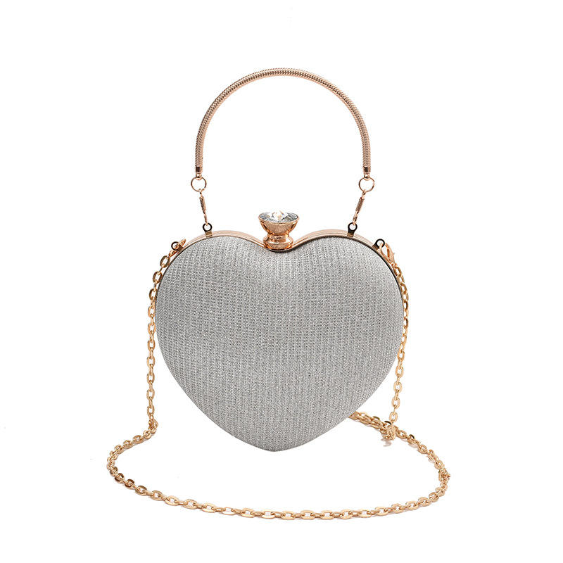 Luxury Heart Shape Evening Clutch Bag for Women