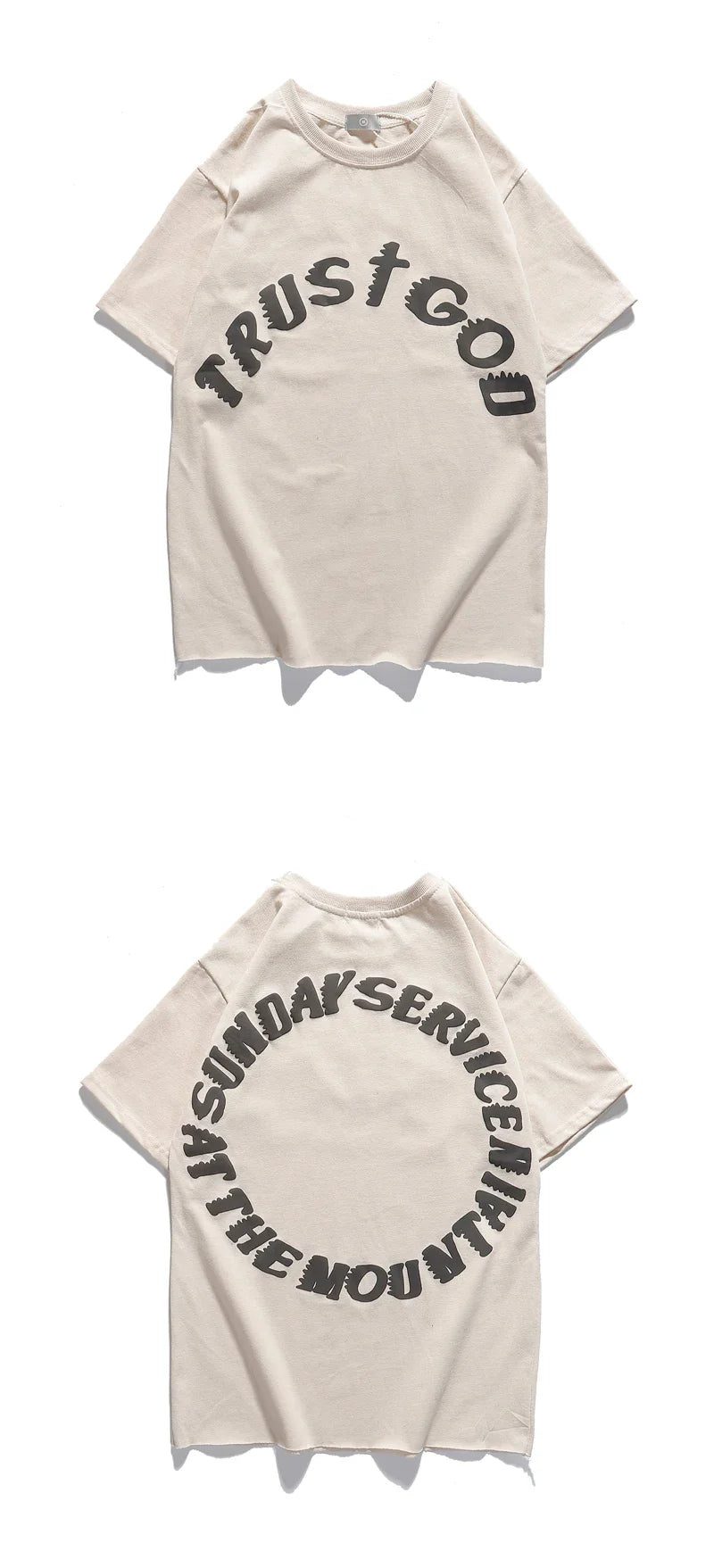 Sunday ServIce Kanye West T Shirt Vintage Oversized Printed Tshirts Men Women Hip Hip Top Tee Streetwear