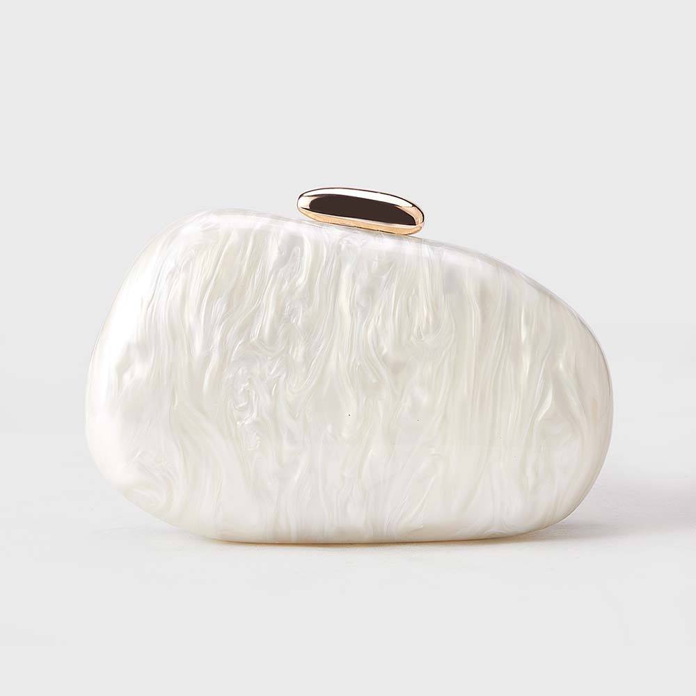 New Marble Pattern Acrylic Evening Bag Luxury Handbag Purse Women Ladies Purses Wedding Party Bridal Clutch Bags