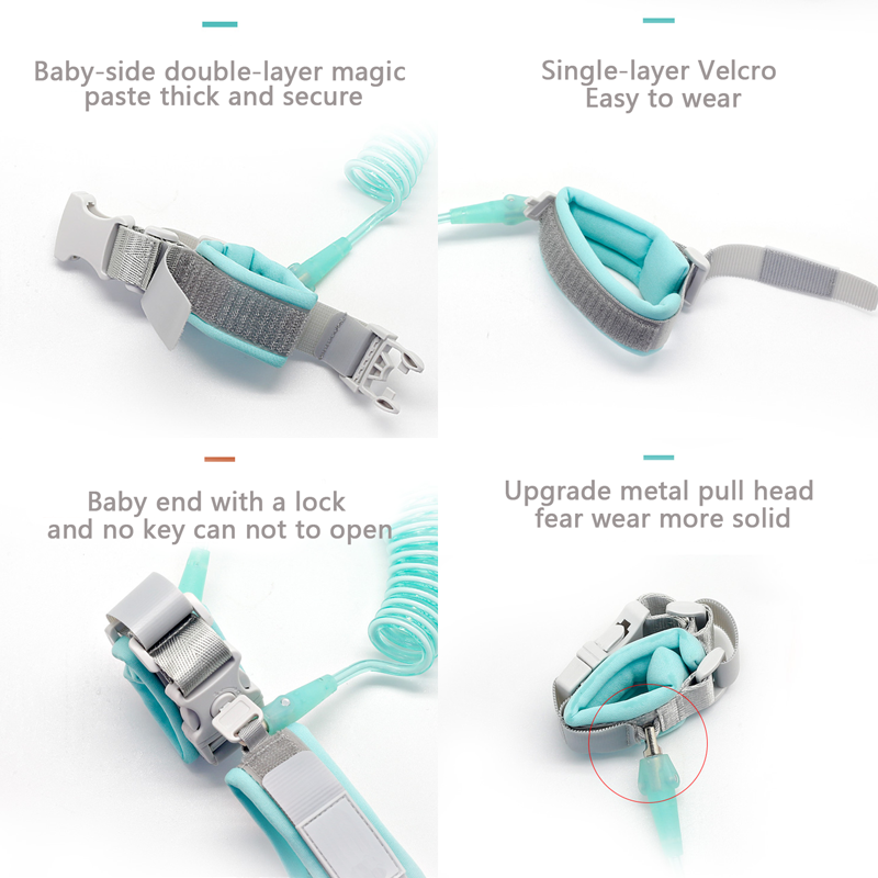 High Quality Children Anti Lost Wrist Link Outdoor Walking Baby Wrist Link Toddler Wrist Leash Traction Rope