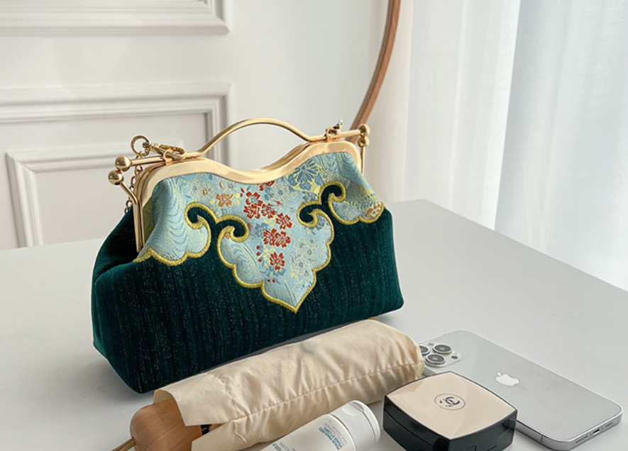Chinese Style Cheongsam Shoulder & Crossbody Evening Bag for Women