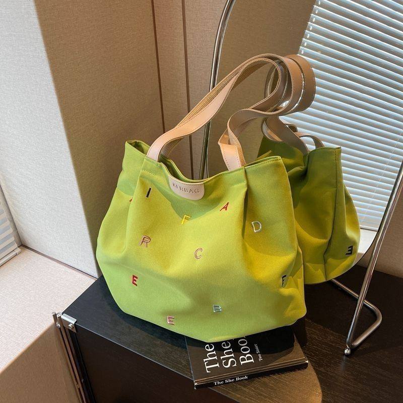 Trendy Embroidered Canvas Tote Bag for Women