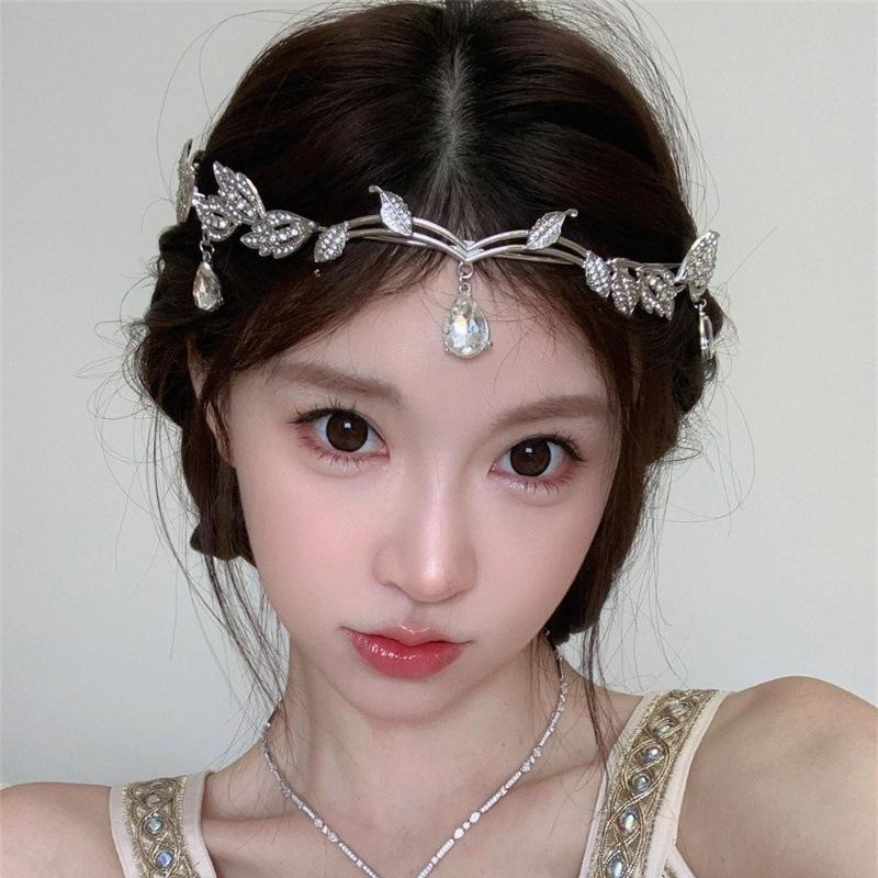 Exotic retro temperament tassel headdress female new rhinestone high-grade headband headband bridal crown hair accessories