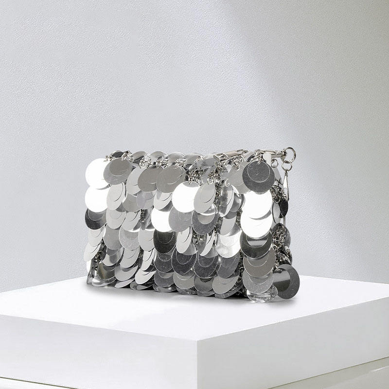 New Sequin Clutch Women's Beaded Dinner Bag Metal Chain Crossbody Shoulder Bag