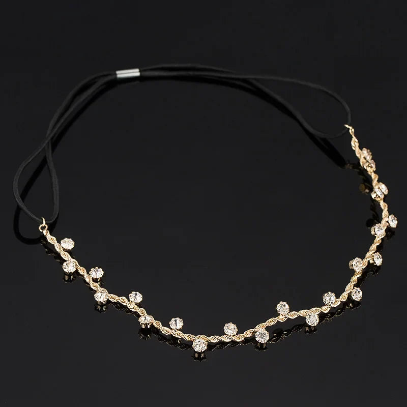 Rhinestone Elastic Belt Black Women's Stretch Belt Gold Girls Wide Crystal Flower Waist Jewelry Accessories for Dress