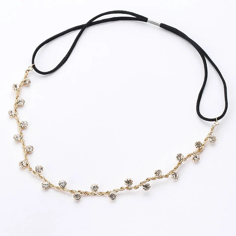 Rhinestone Elastic Belt Black Women's Stretch Belt Gold Girls Wide Crystal Flower Waist Jewelry Accessories for Dress
