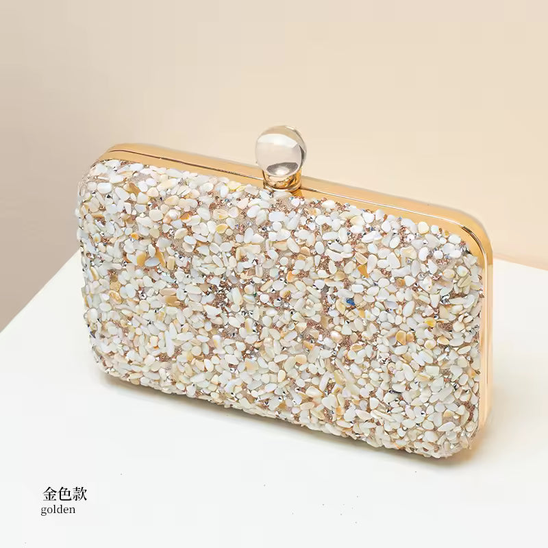 Elegant Ladies Clutch Hand Bag Women Wedding Purse Sequined Beaded Clutches Bling Evening Handbags for Party Dinner Bags