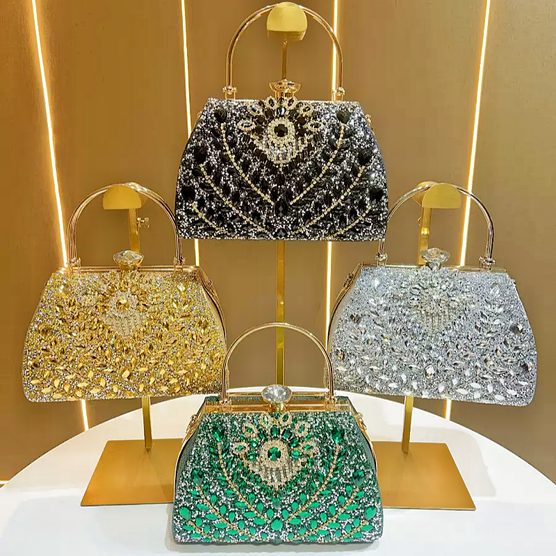 Women's Floral Polyester Clutch Cheongsam Bag High-End Luxury Evening Bag