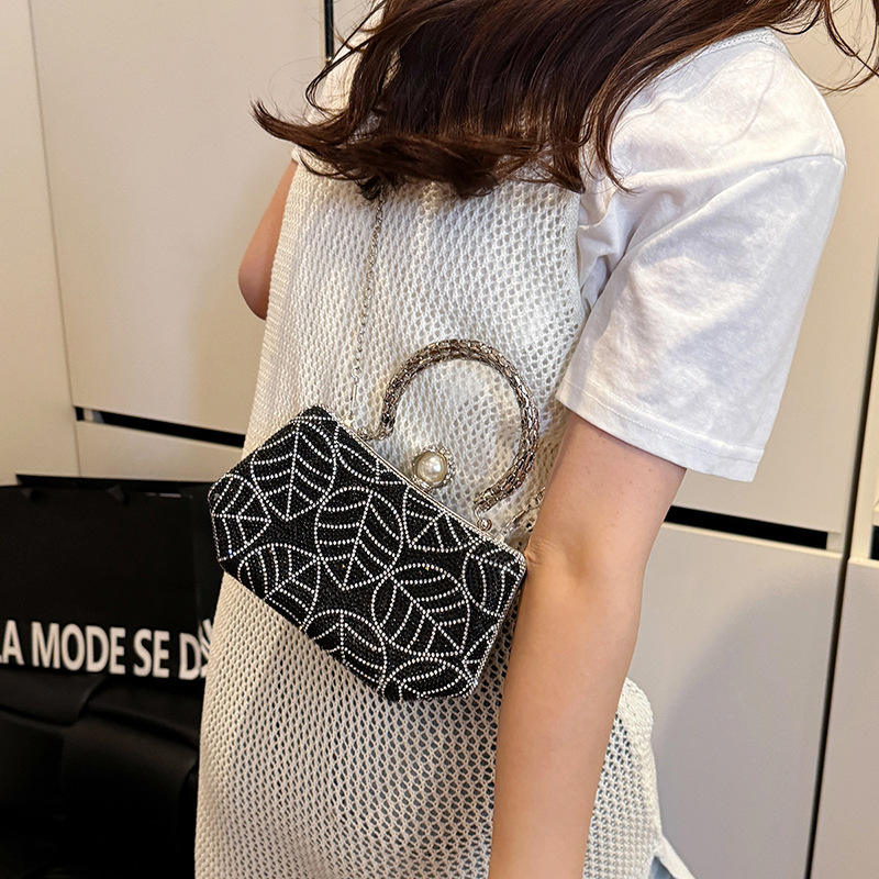 Exquisite Rhinestone Beaded Evening Clutch Bag for Women