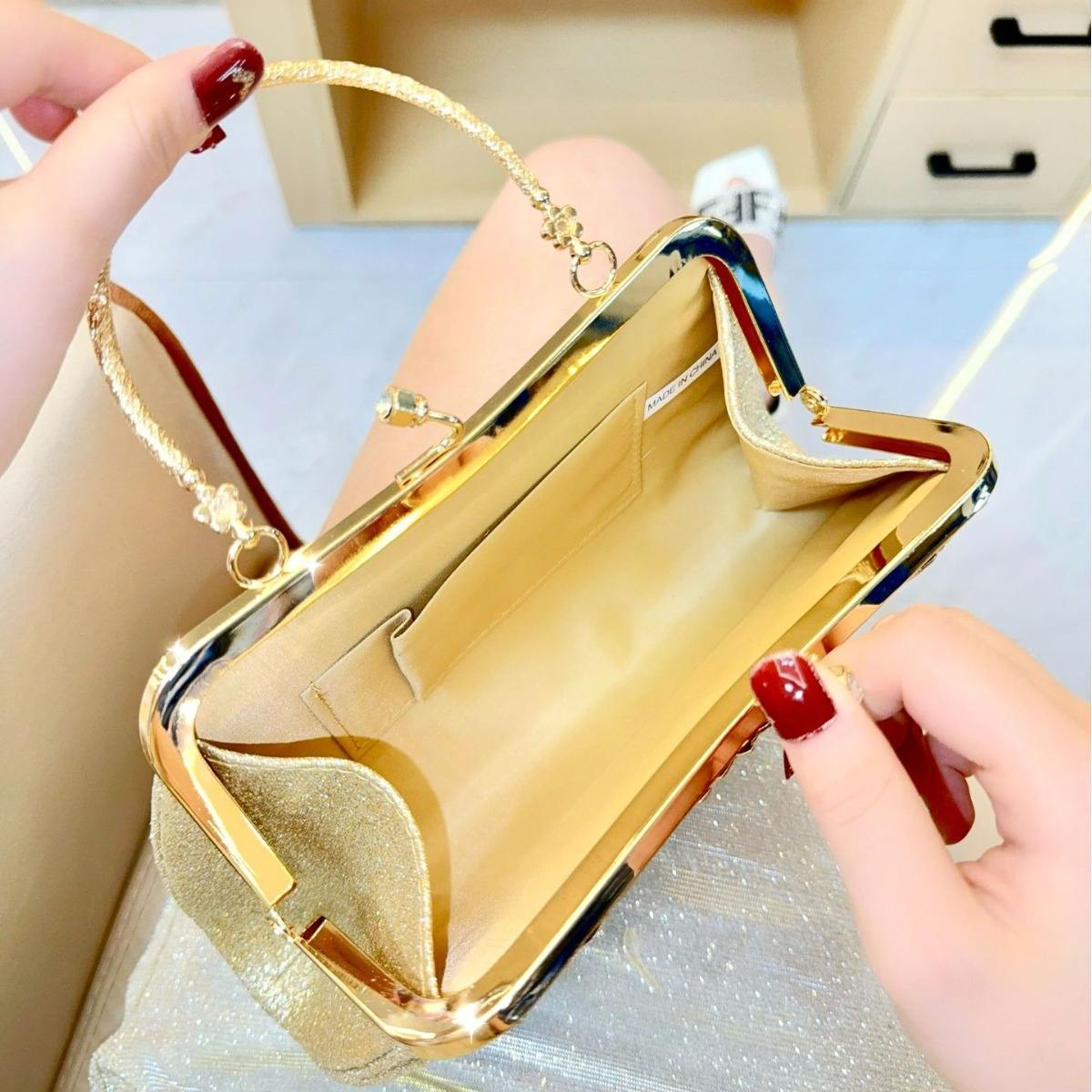 Advanced Handmade Dinner Bag Women's Cross-Border Small Bag Diamond-Encrusted Evening Clutch