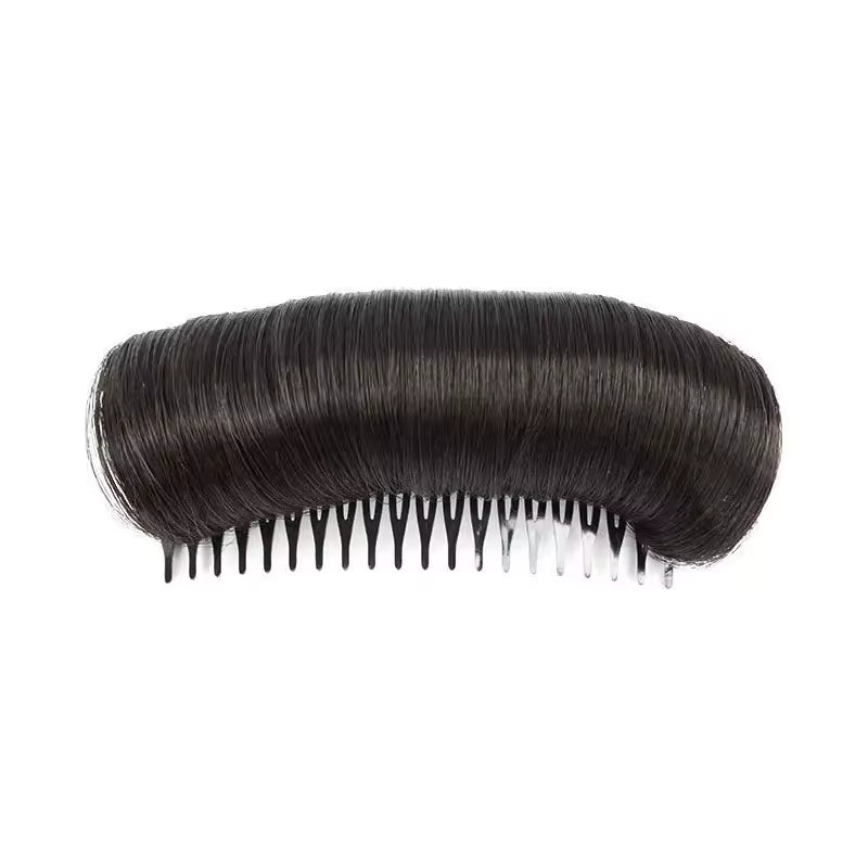 Hair Clip Bun Comb Base Bump Volume Synthetic Invisible Fluffy Hair Pad for Women