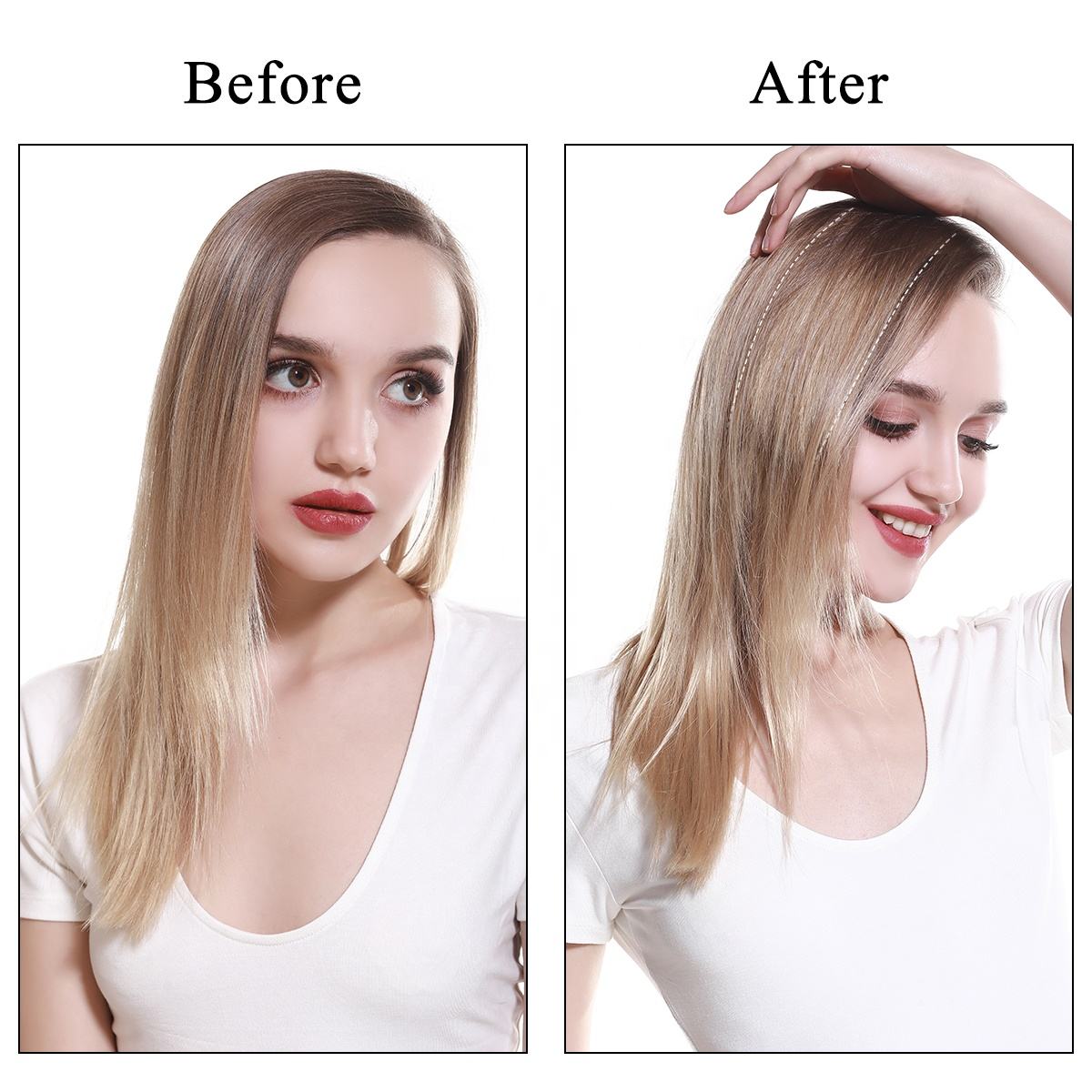 Women's Clip-In Synthetic Hair Invisible Wedding Bride Design for Heightened Volume Fluff Wedding Day Volume Fluffing Tool