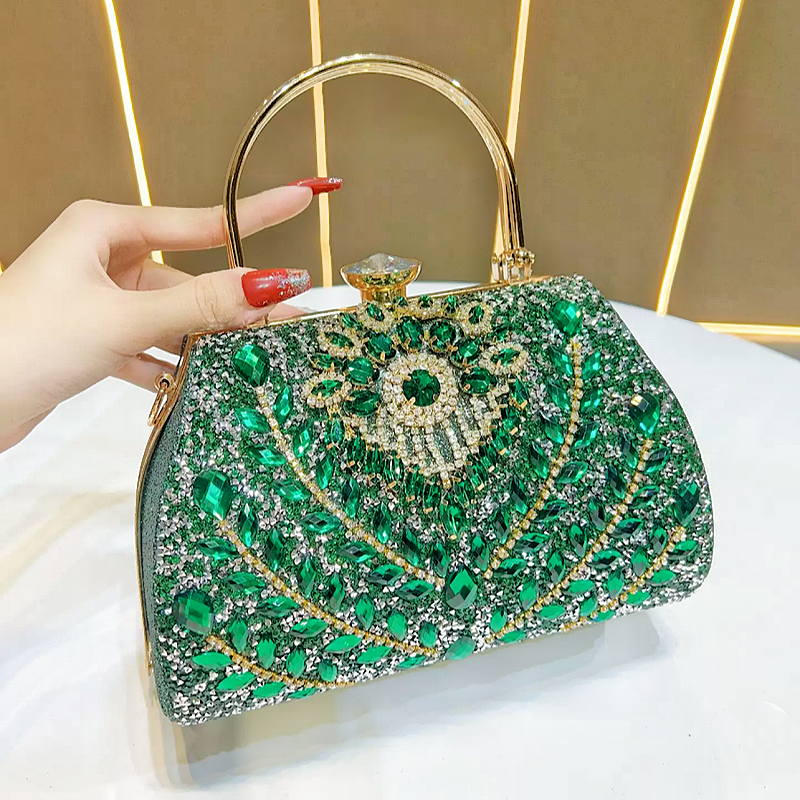 Women's Floral Polyester Clutch Cheongsam Bag High-End Luxury Evening Bag