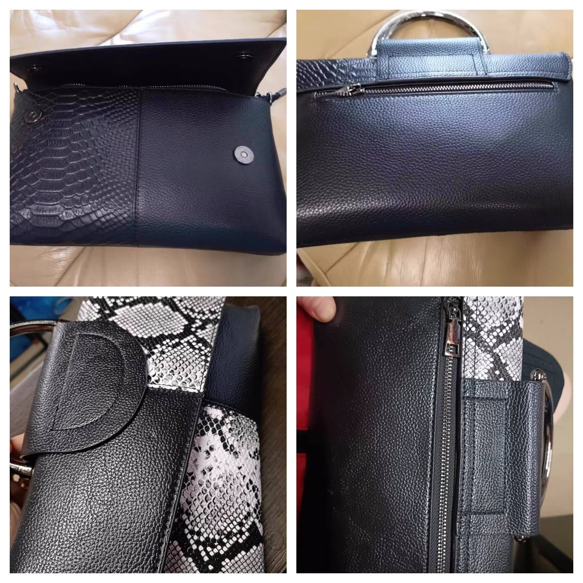 High-End Women's Snake Crocodile Pattern Clutch Bag