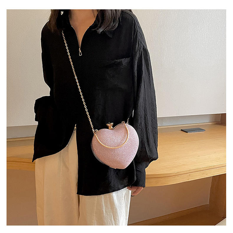 Luxury Heart Shape Evening Clutch Bag for Women