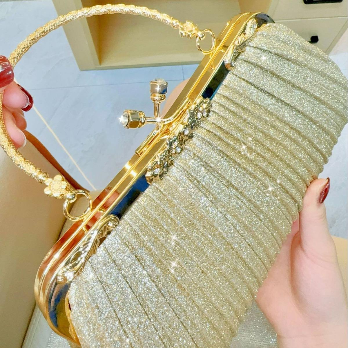 Advanced Handmade Dinner Bag Women's Cross-Border Small Bag Diamond-Encrusted Evening Clutch