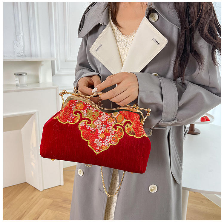 Chinese Style Cheongsam Shoulder & Crossbody Evening Bag for Women