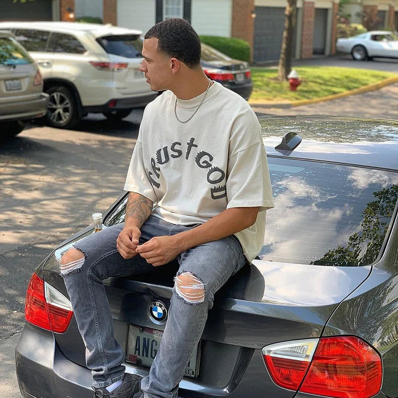 Sunday ServIce Kanye West T Shirt Vintage Oversized Printed Tshirts Men Women Hip Hip Top Tee Streetwear