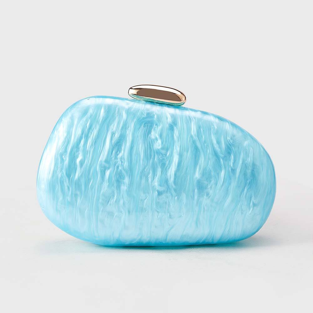 New Marble Pattern Acrylic Evening Bag Luxury Handbag Purse Women Ladies Purses Wedding Party Bridal Clutch Bags