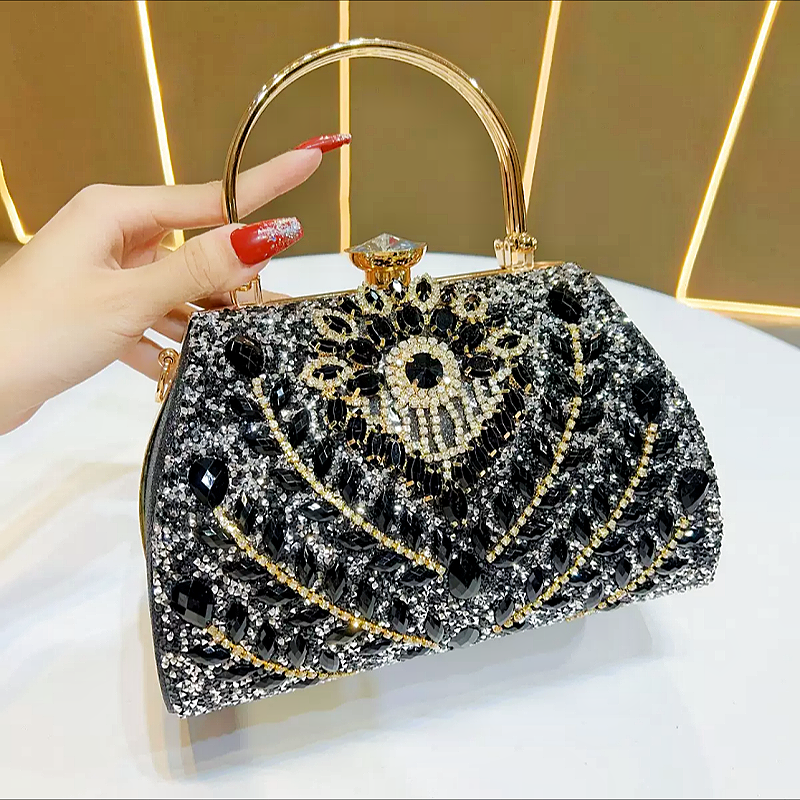 Women's Floral Polyester Clutch Cheongsam Bag High-End Luxury Evening Bag