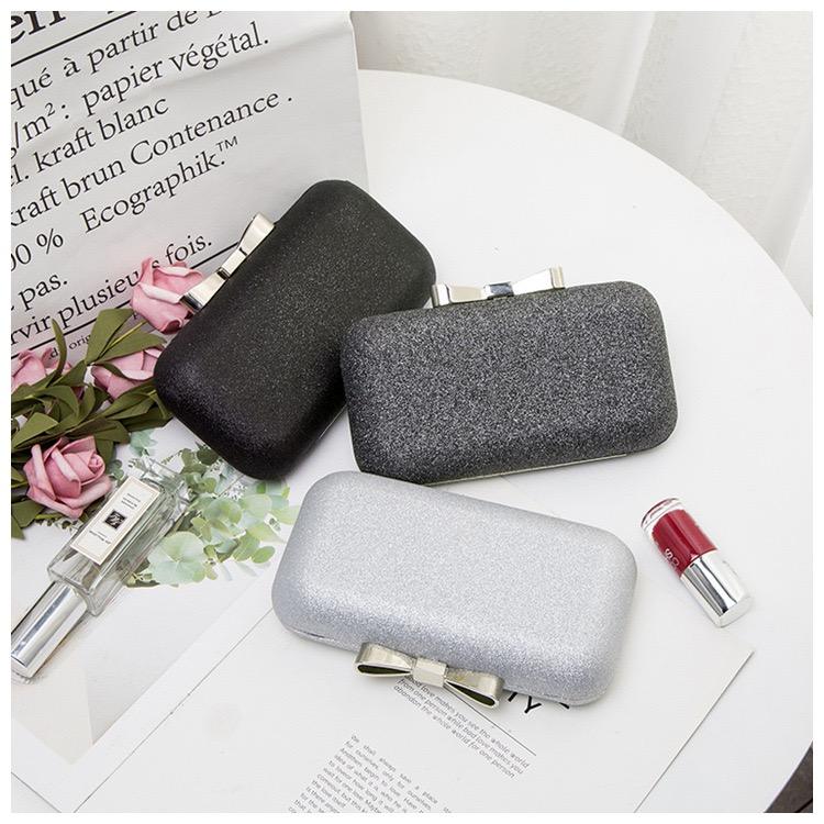 Ladies Clip Handbag Women Purse Chain Clutch Evening Bag