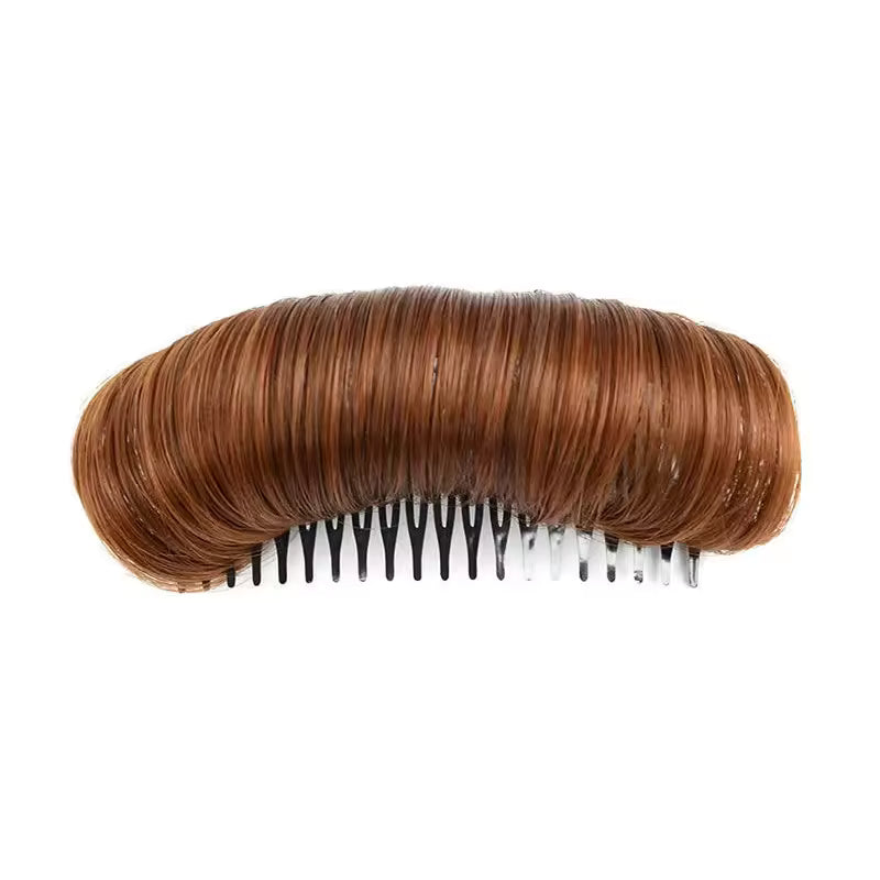 Hair Clip Bun Comb Base Bump Volume Synthetic Invisible Fluffy Hair Pad for Women