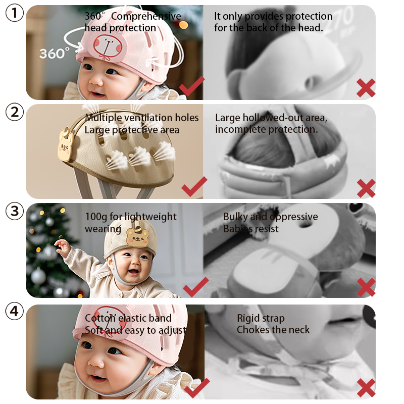 Protect and Back Safety Pad Bag Protection Helmet Bed Pillow Crawling Protector Baby Head Guard for Baby Heads Baby Bag