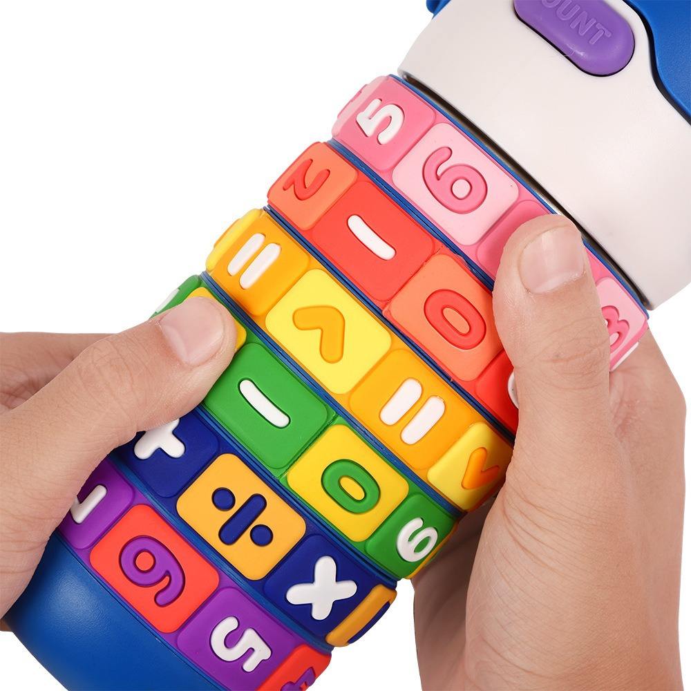 Stainless Steel Children's Educational Cartoon Insulated Cup Student Strap Portable Sports Water Bottle High-Value Straw Cup