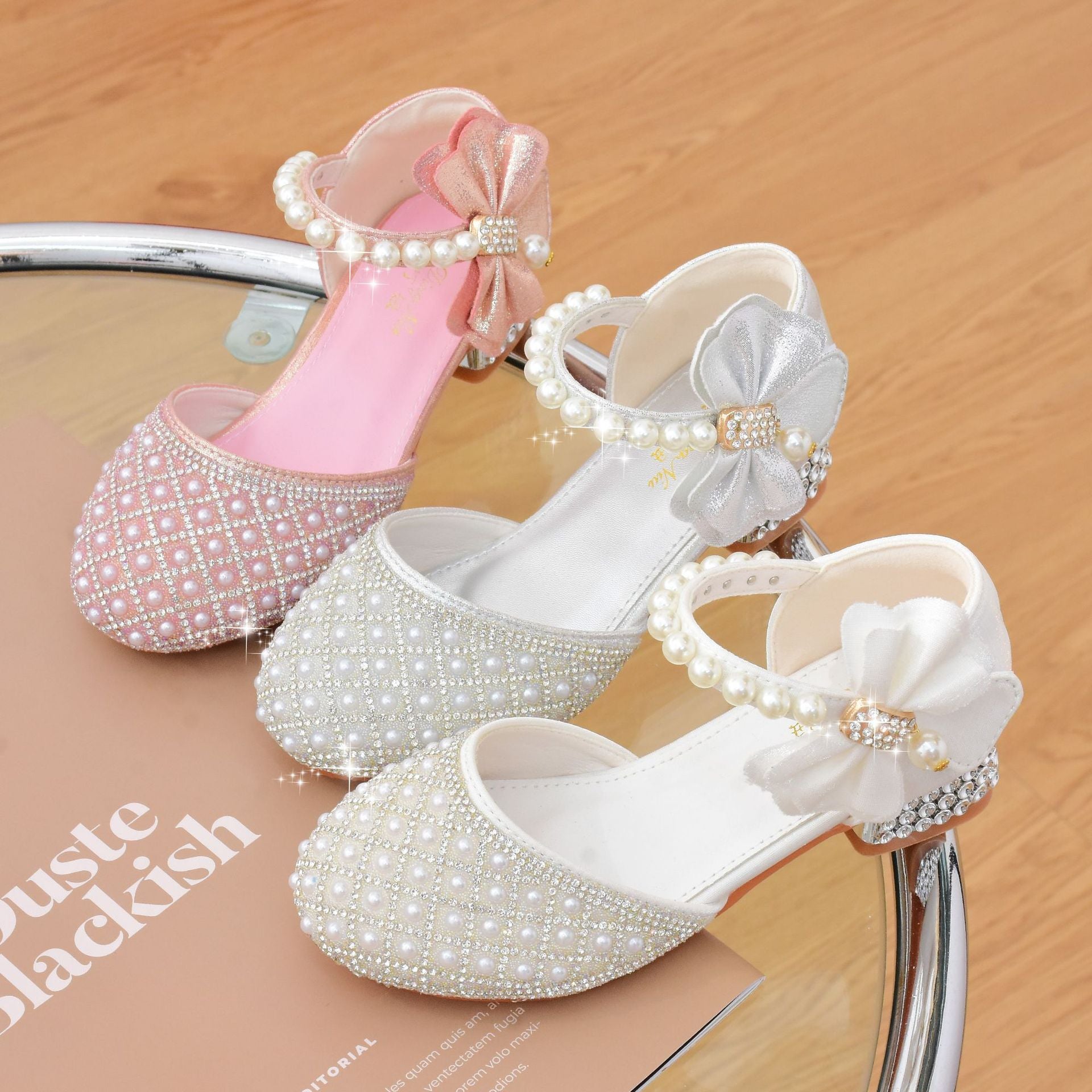 Girls' Princess High Heels Piano Catwalk Show Sandals