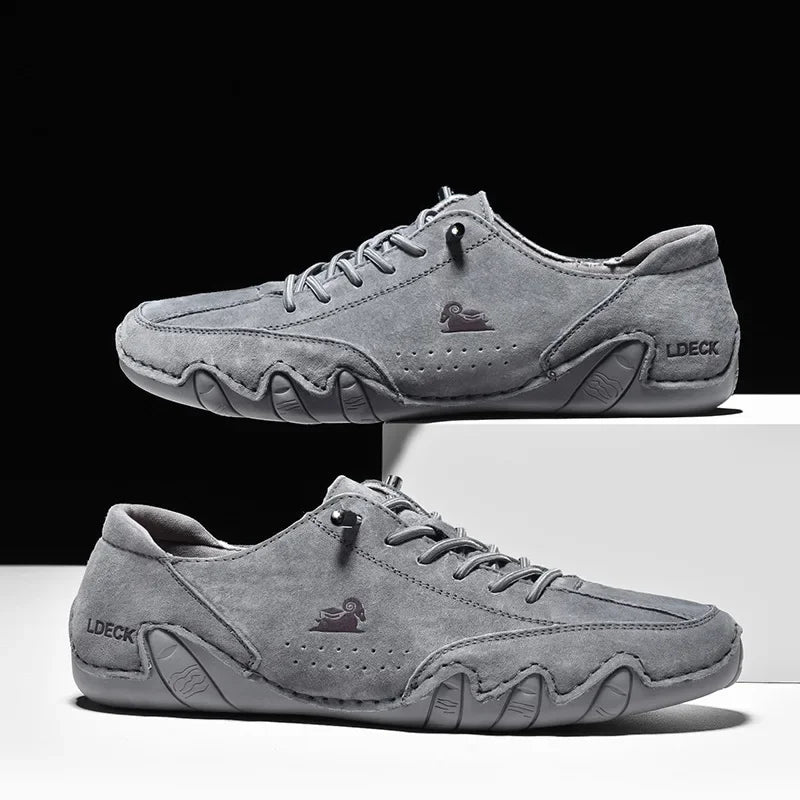 Men's Casual Shoes  Lace Up Comfortable Soft Non Slip Durable Walking Shoes Classic Fashionable Trendy Park Walking Travel Shoes