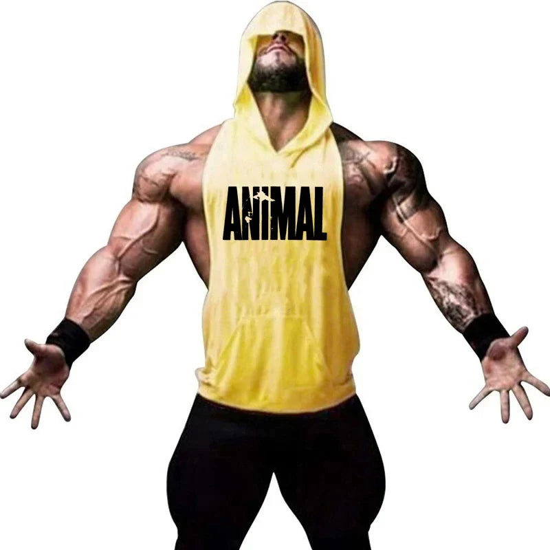 Men's Vest Sleeveless Sweatshirt Gym Top Men Man Sleeveless Shirt Bodybuilding Fitness Clothing T-shirt Singlets Singlet Clothes
