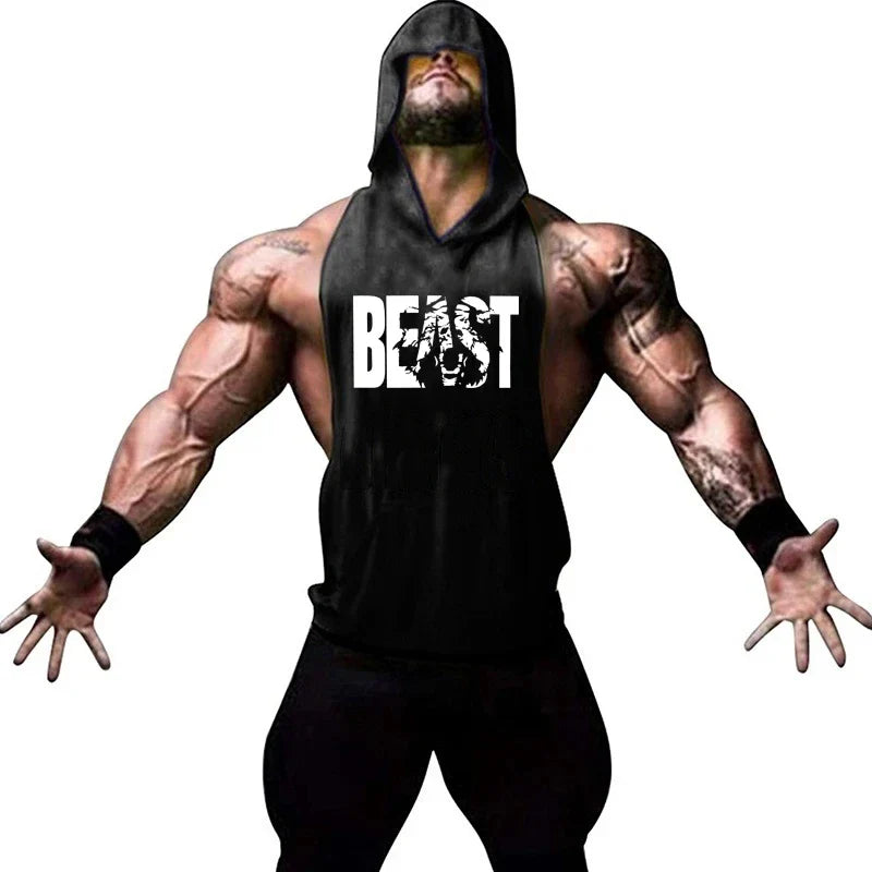 Men's Vest Sleeveless Sweatshirt Gym Top Men Man Sleeveless Shirt Bodybuilding Fitness Clothing T-shirt Singlets Singlet Clothes