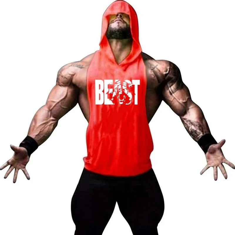 Men's Vest Sleeveless Sweatshirt Gym Top Men Man Sleeveless Shirt Bodybuilding Fitness Clothing T-shirt Singlets Singlet Clothes