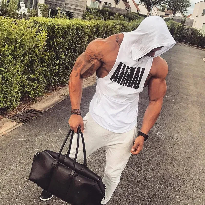 Men's Vest Sleeveless Sweatshirt Gym Top Men Man Sleeveless Shirt Bodybuilding Fitness Clothing T-shirt Singlets Singlet Clothes