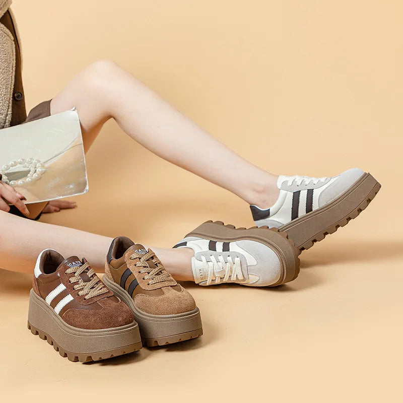 Women's shoes spring casual new thick soled shoes student sports shoes for women