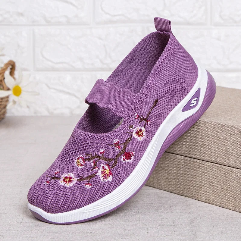 Women's Shoes Summer Casual Sneakers Breathable Embroidered Chunky Sole Affordable Free Shipping